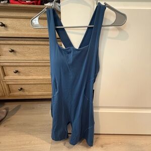 Elegant Blue Women's Shapewear Romper